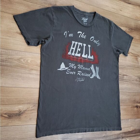 NWOT Midnight Rider Johnny Paycheck Only Hell My Momma Ever Raised Tee L - Picture 8 of 14